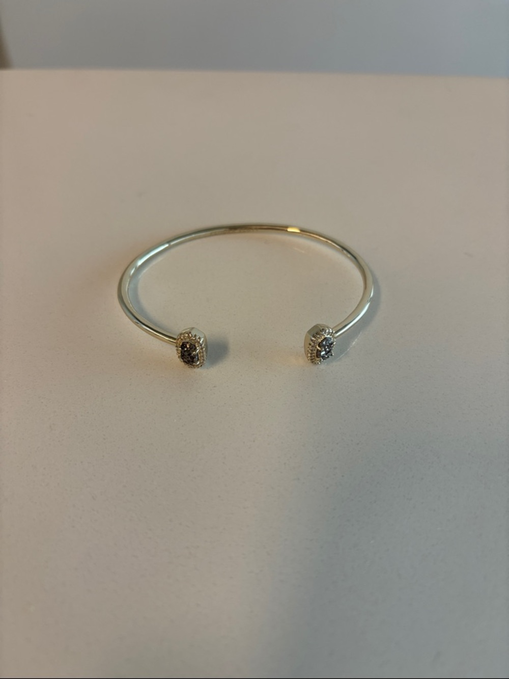 Cuff Bracelet with Pave Black Ends